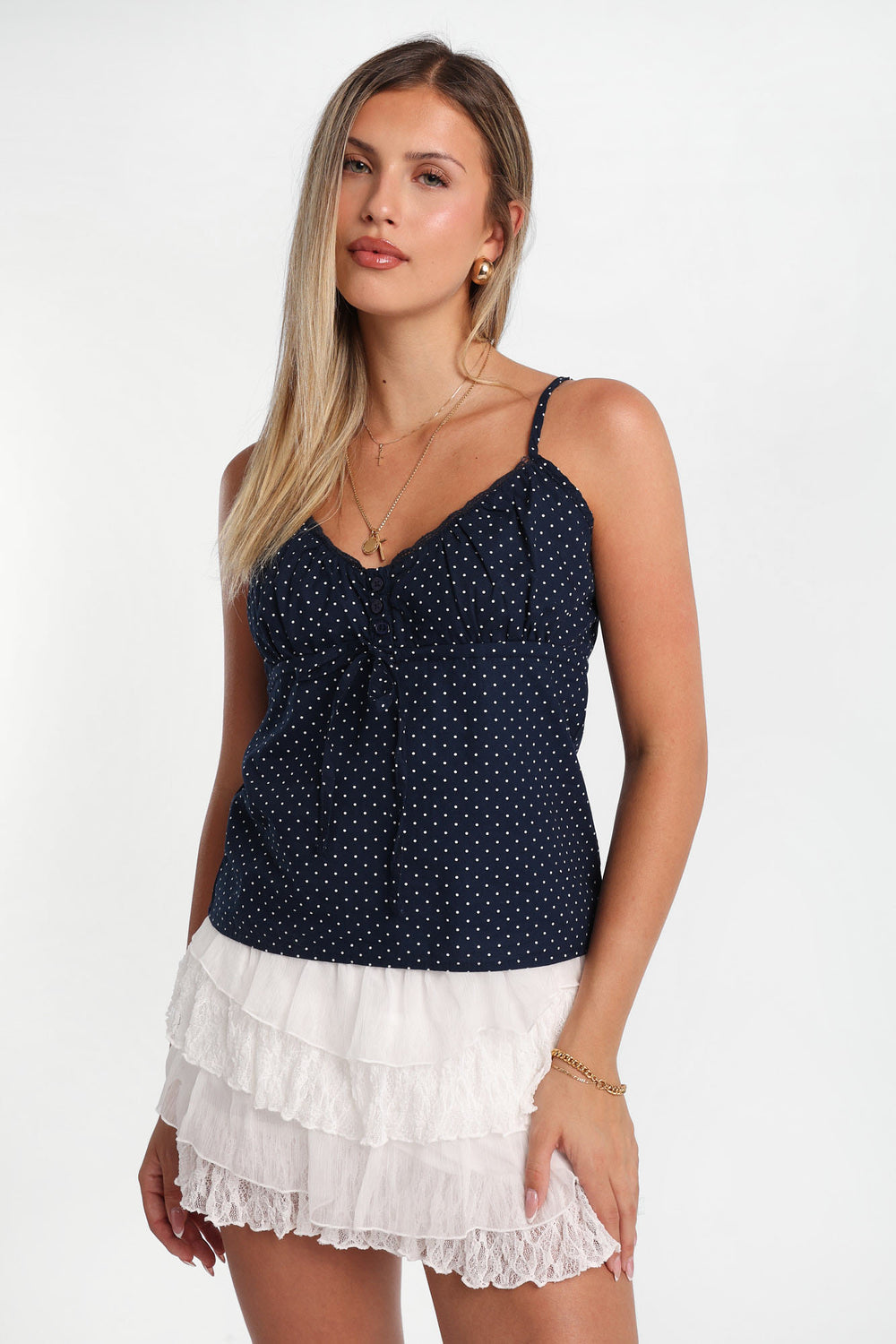 AERO Polka Dot Babydoll Camisole AERO Polka Dot Babydoll Camisole