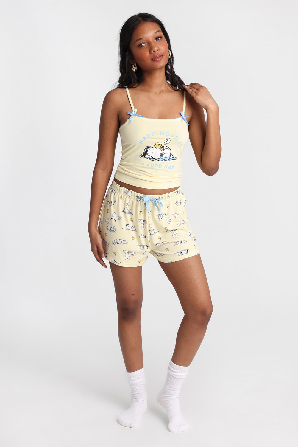 Peanuts Snoopy Nap Pajama Camisole & Shorts 2-Piece Set Peanuts Snoopy Nap Pajama Camisole & Shorts 2-Piece Set
