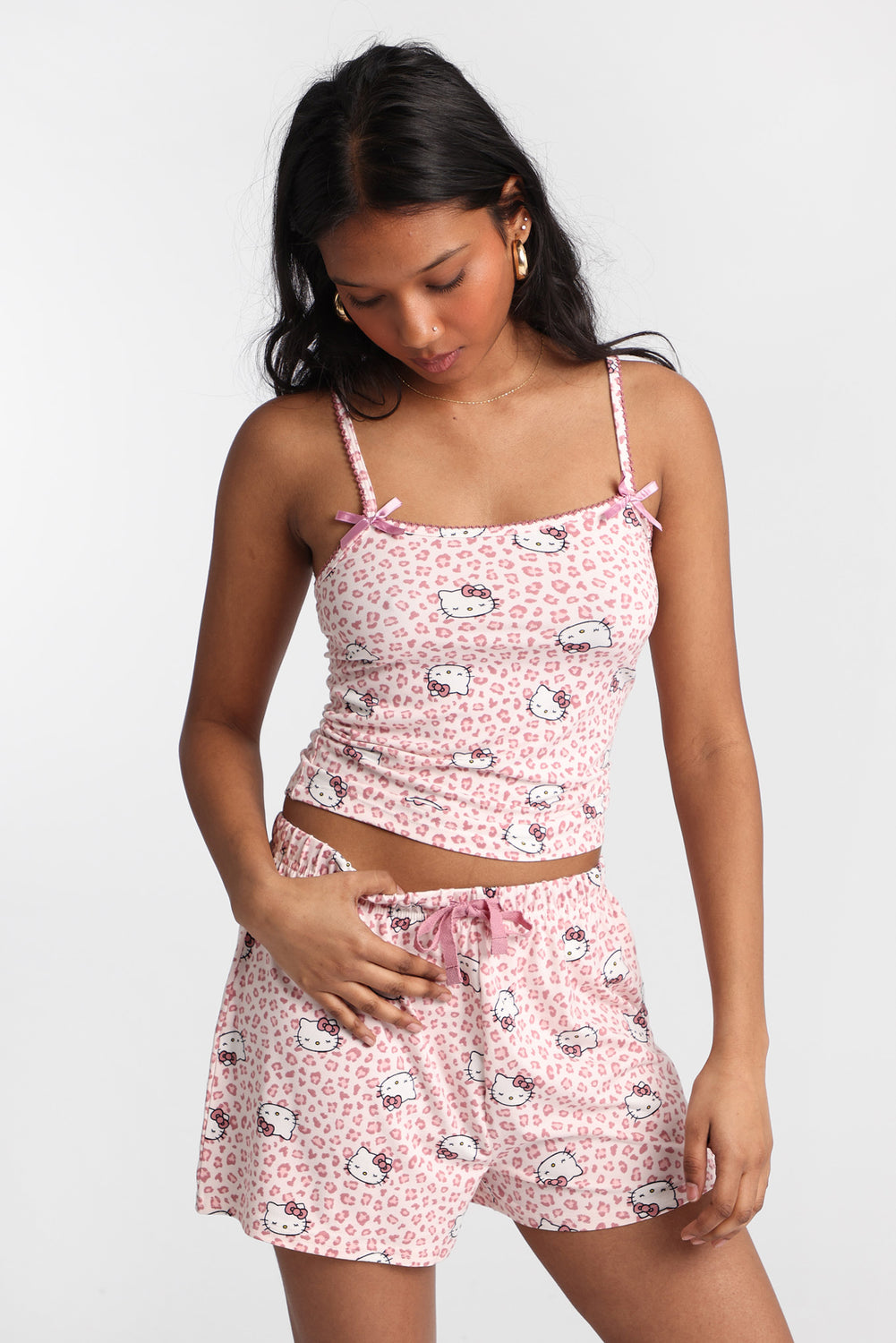 Hello Kitty Leopard Pajama Camisole & Shorts 2-Piece Set Hello Kitty Leopard Pajama Camisole & Shorts 2-Piece Set