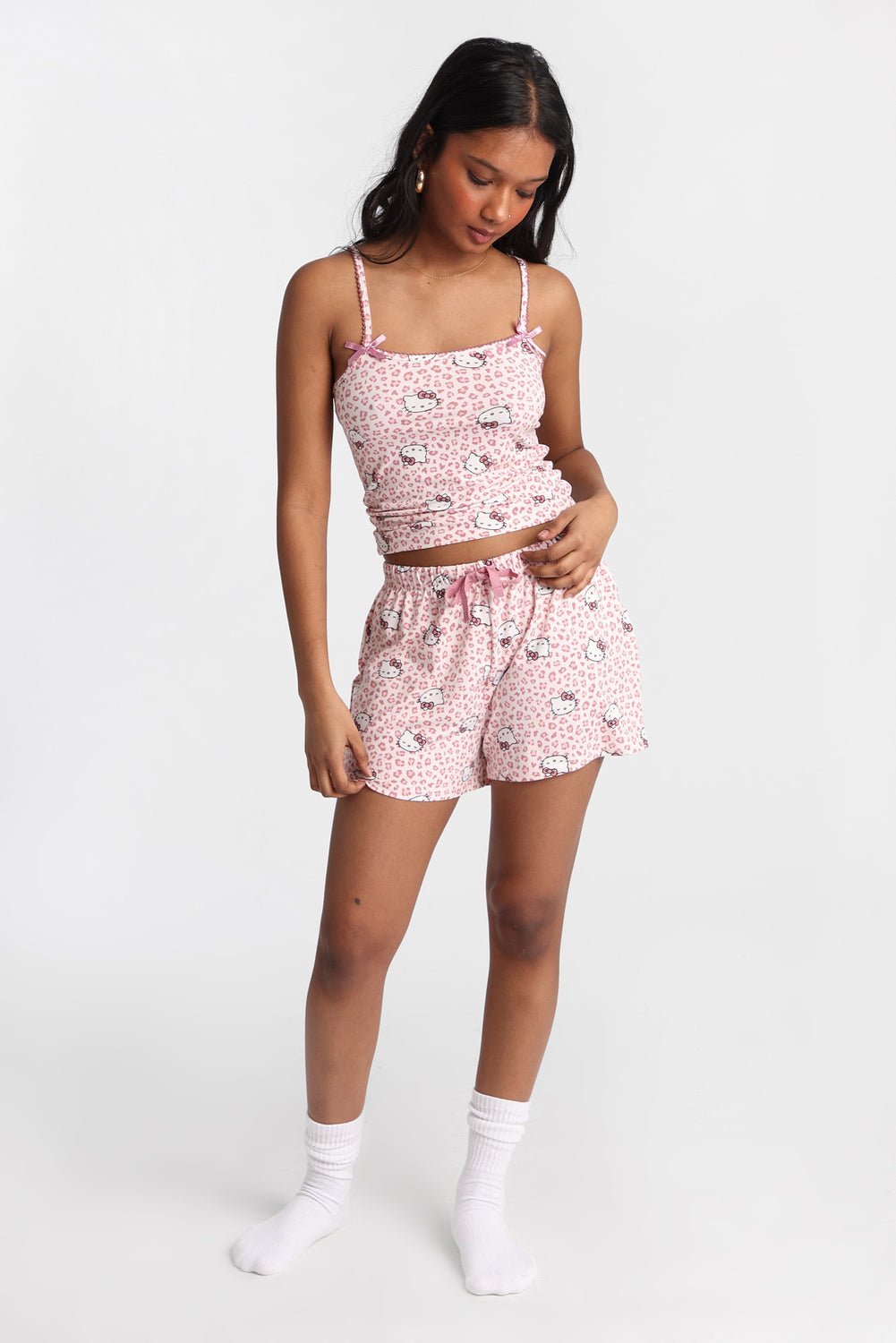 Hello Kitty Leopard Pajama Camisole & Shorts 2-Piece Set Hello Kitty Leopard Pajama Camisole & Shorts 2-Piece Set