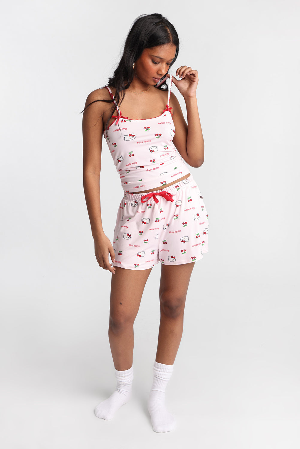 Hello Kitty Cherry Pajama Camisole & Shorts 2-Piece Set Hello Kitty Cherry Pajama Camisole & Shorts 2-Piece Set