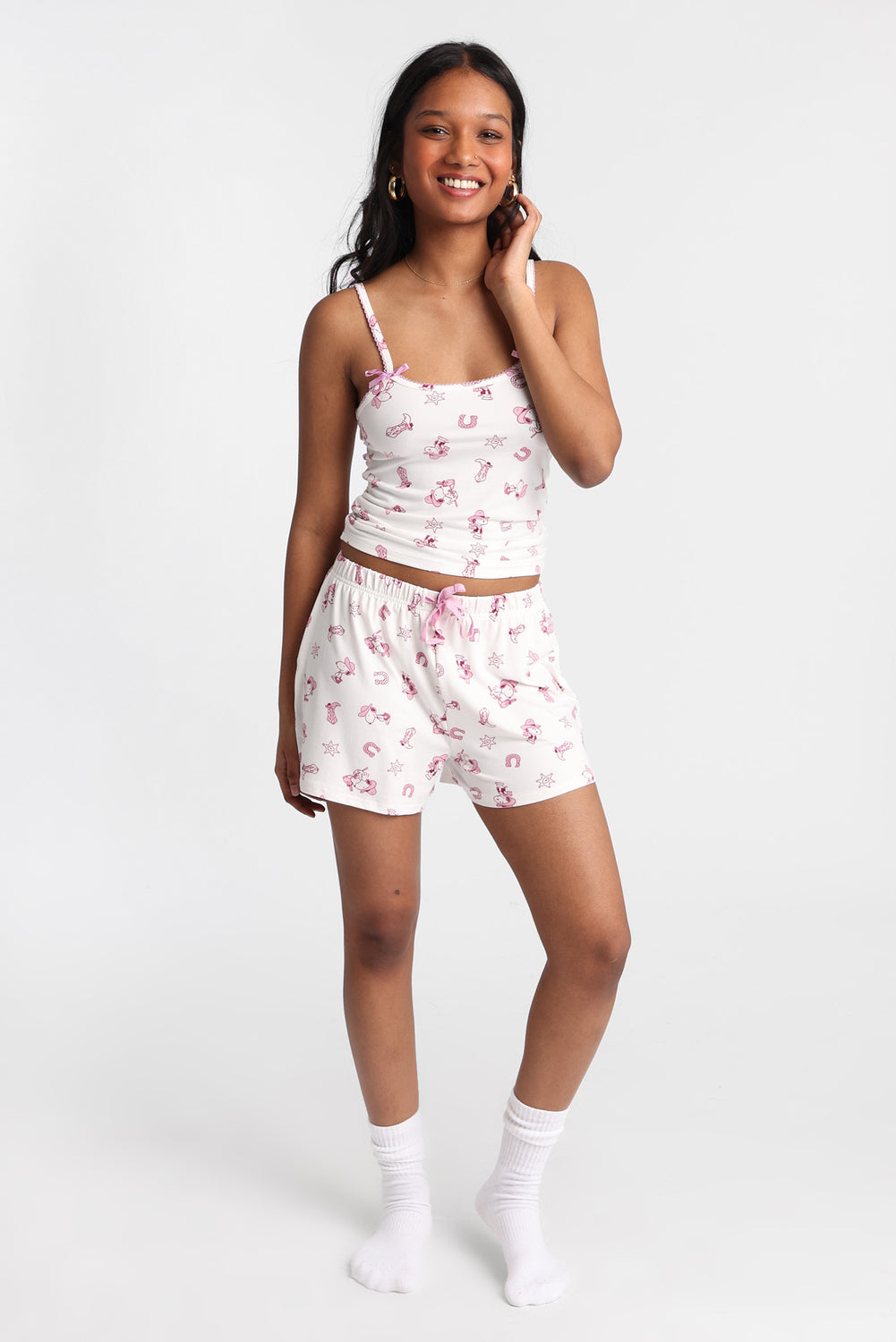 Peanuts Snoopy Western Pajama Camisole & Shorts 2-Piece Set Peanuts Snoopy Western Pajama Camisole & Shorts 2-Piece Set