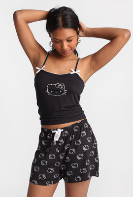 Ensemble camisole et short pyjama imprimé cerises Hello Kitty