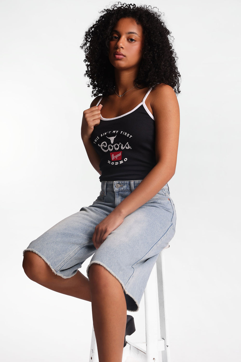 Coors Rodeo Rhinestones Applique Graphic Camisole Coors Rodeo Rhinestones Applique Graphic Camisole