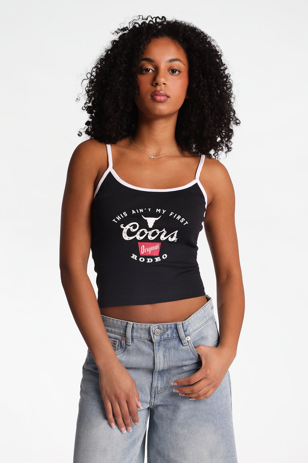 Coors Rodeo Rhinestones Applique Graphic Camisole Coors Rodeo Rhinestones Applique Graphic Camisole