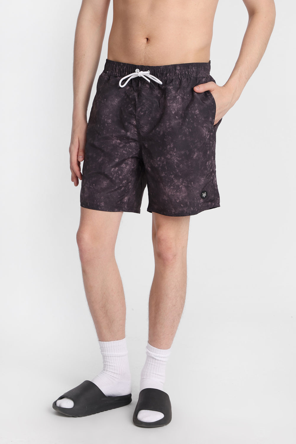 Short de bain tie-dye noir Zoo York 7 po Short de bain tie-dye noir Zoo York 7 po