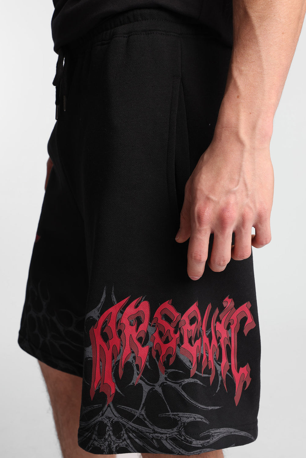 Arsenic Cross Graphic Fleece Shorts Arsenic Cross Graphic Fleece Shorts