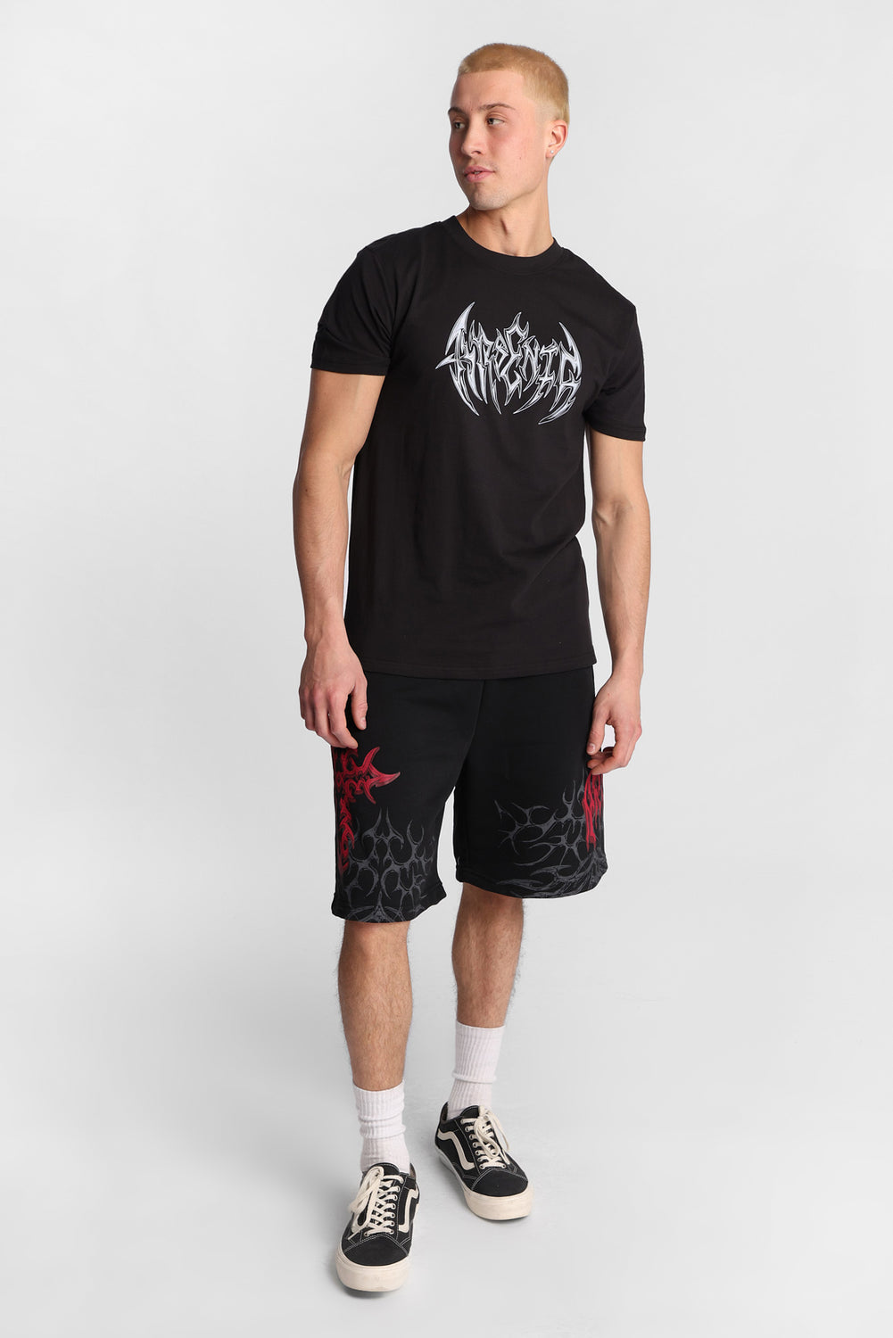 Arsenic Cross Graphic Fleece Shorts Arsenic Cross Graphic Fleece Shorts