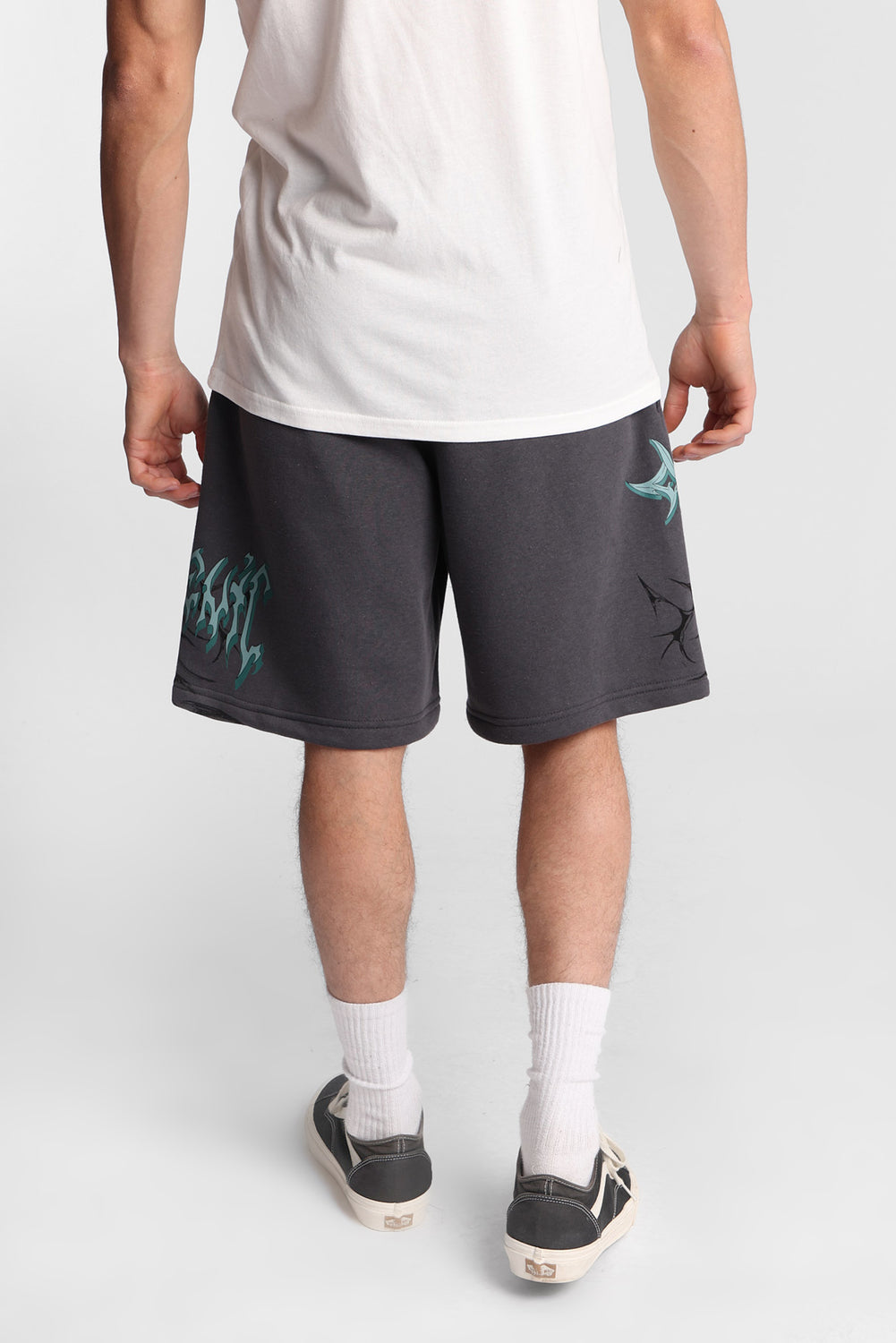 Arsenic Cross Graphic Fleece Shorts Arsenic Cross Graphic Fleece Shorts