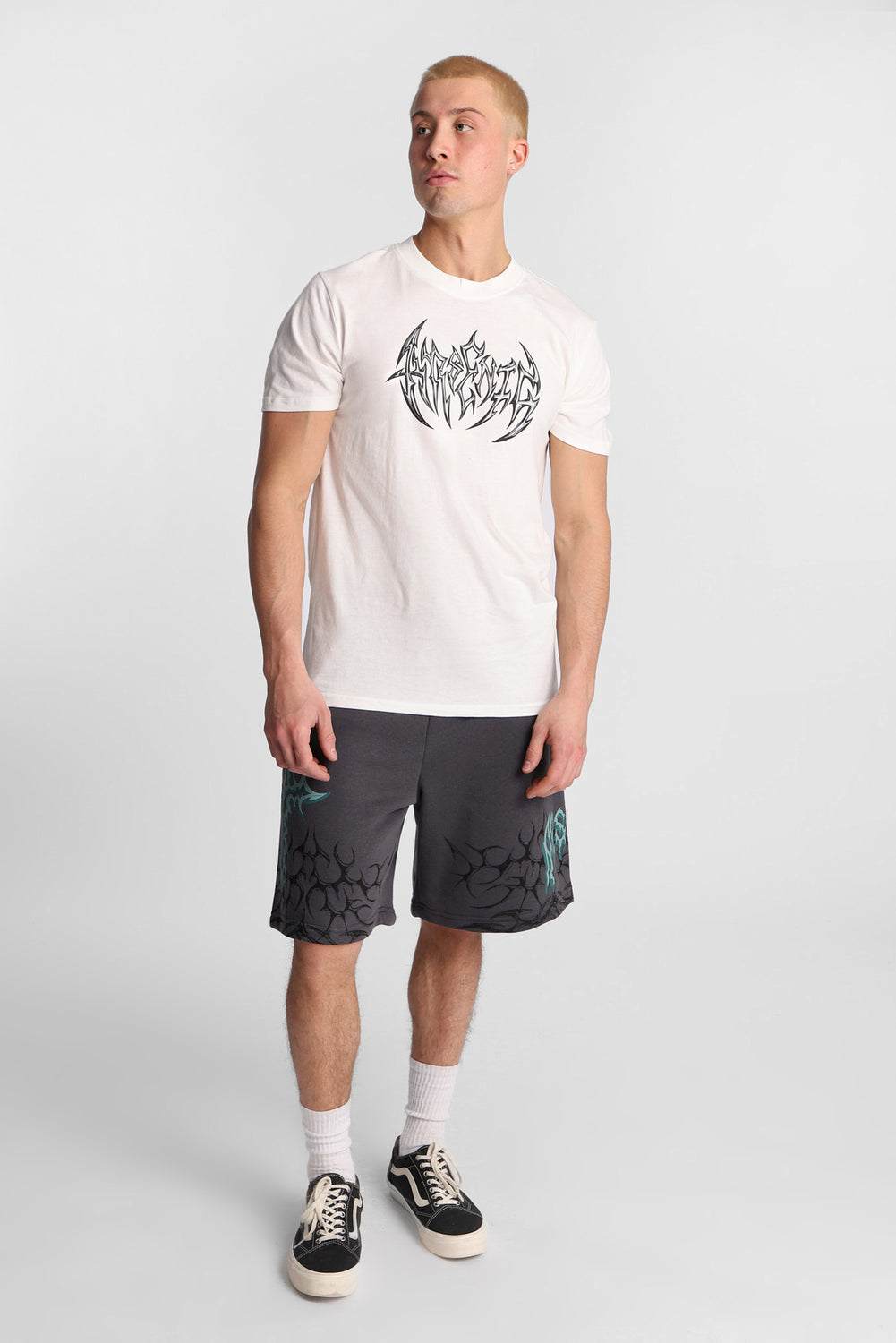 Arsenic Cross Graphic Fleece Shorts Arsenic Cross Graphic Fleece Shorts