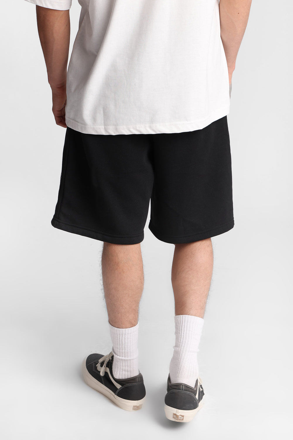 Arsenic Embroidered Cross Fleece Shorts Arsenic Embroidered Cross Fleece Shorts