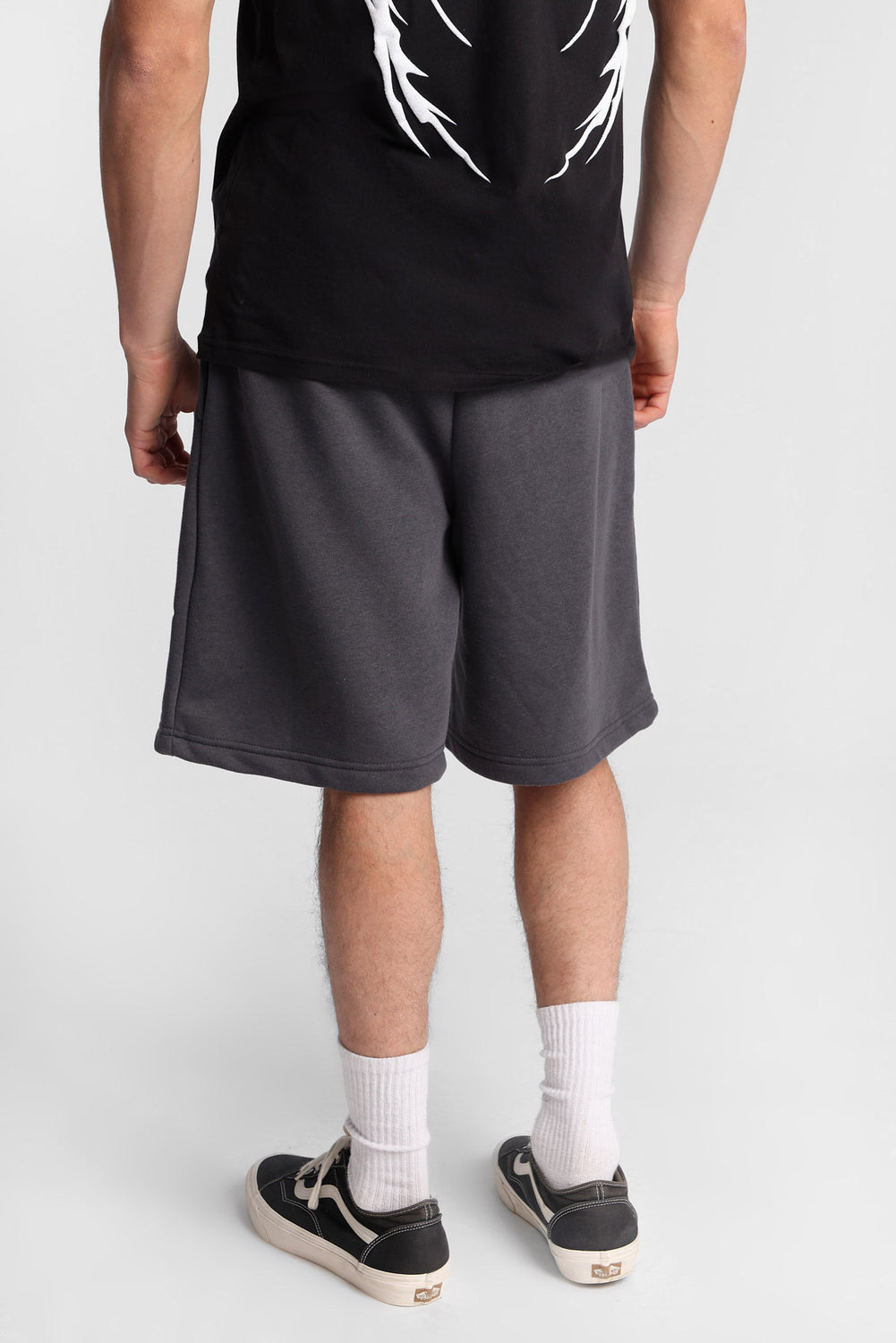 Arsenic Embroidered Cross Fleece Shorts Arsenic Embroidered Cross Fleece Shorts