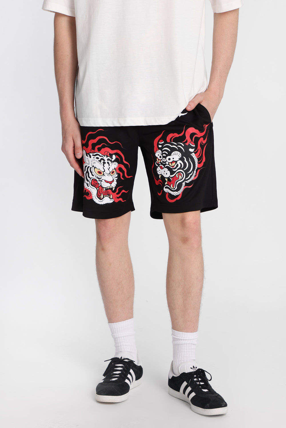 Arsenic Tiger Graphic Mesh Shorts Arsenic Tiger Graphic Mesh Shorts