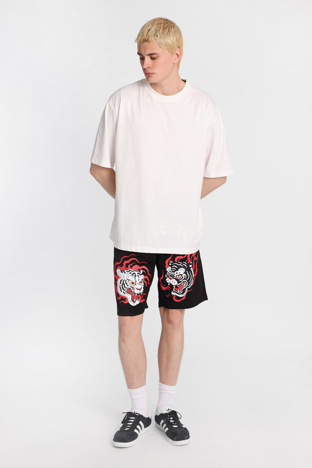 Arsenic Tiger Graphic Mesh Shorts Arsenic Tiger Graphic Mesh Shorts