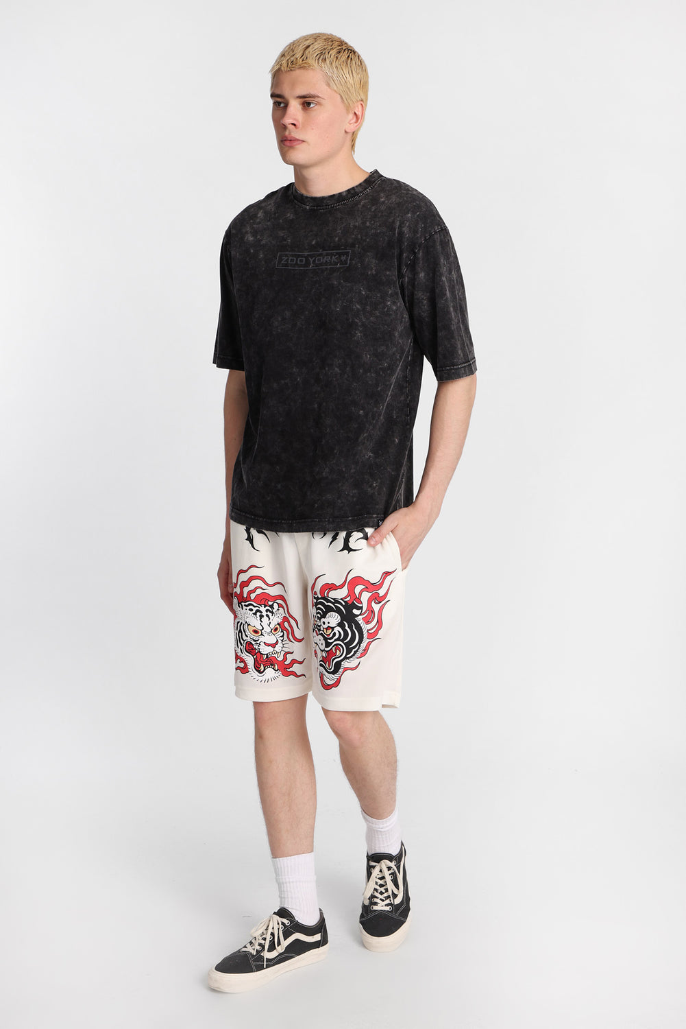 Arsenic Tiger Graphic Mesh Shorts Arsenic Tiger Graphic Mesh Shorts