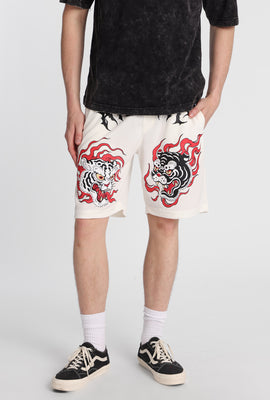 Short en maille imprimé tigre Arsenic