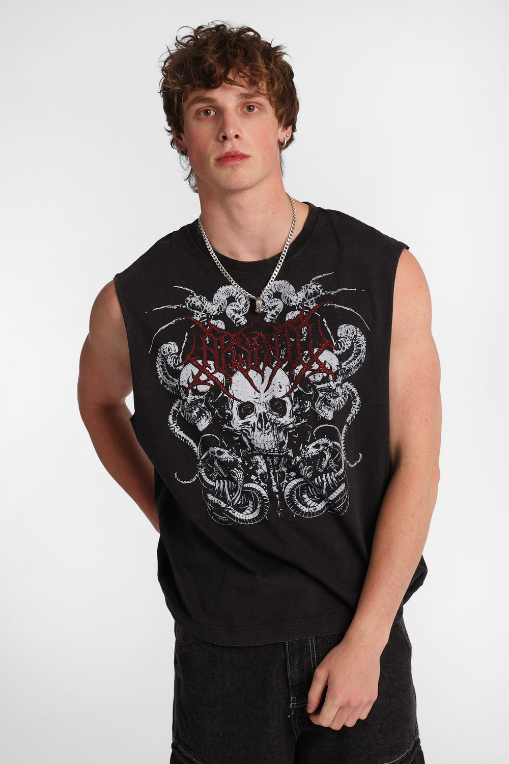 Arsenic Skulls & Sword Graphic Tank Top Arsenic Skulls & Sword Graphic Tank Top