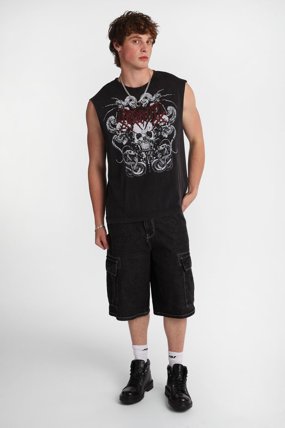 Arsenic Skulls & Sword Graphic Tank Top Arsenic Skulls & Sword Graphic Tank Top