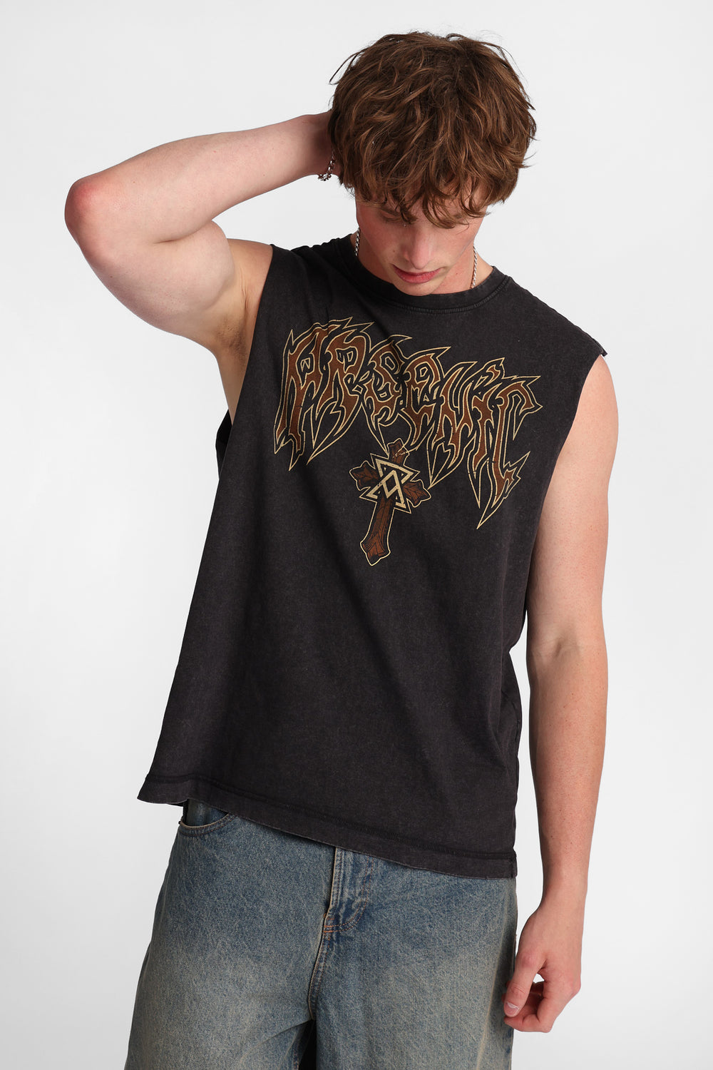 Arsenic Cross Graphic Tank Top Arsenic Cross Graphic Tank Top