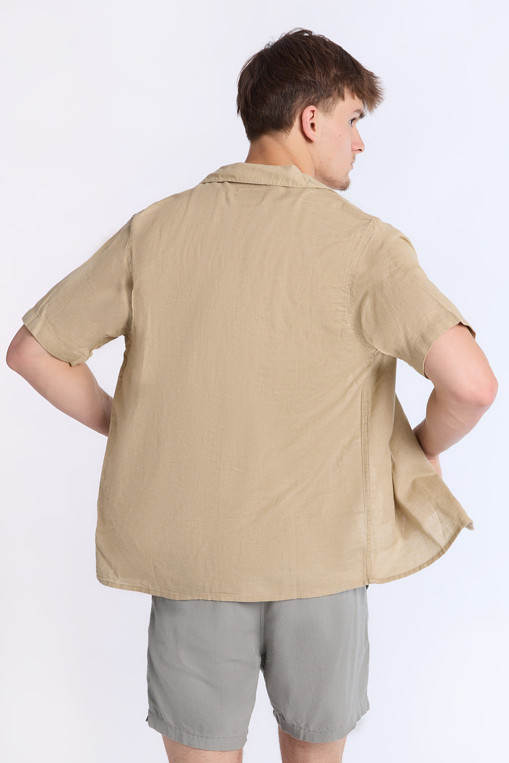 Arsenic Mens Gauze Button-Up Arsenic Mens Gauze Button-Up
