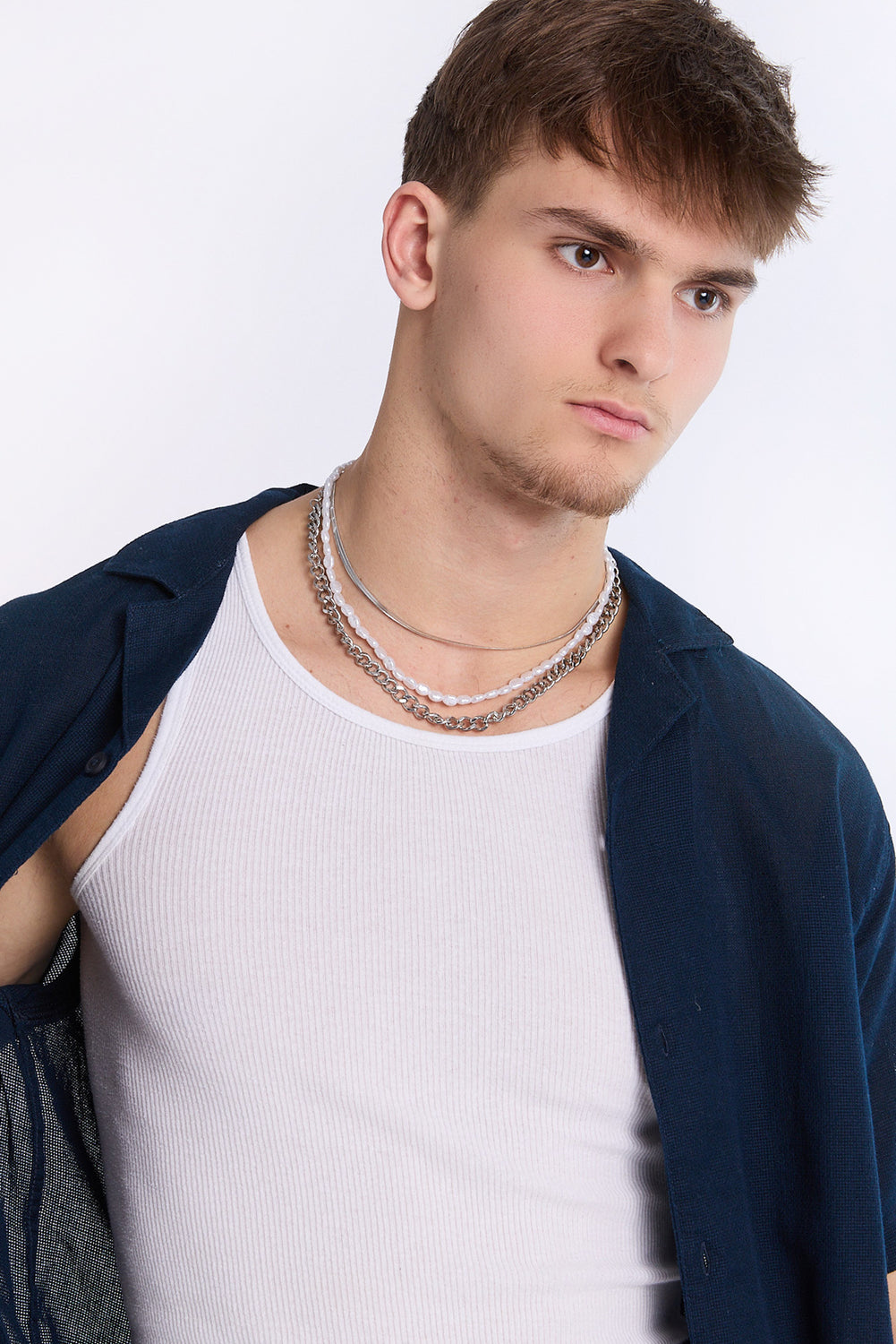 Arsenic Mens Gauze Button-Up Arsenic Mens Gauze Button-Up