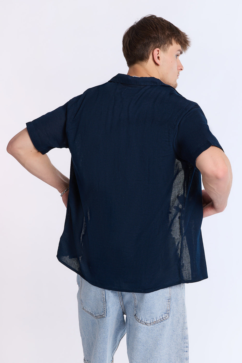 Arsenic Mens Gauze Button-Up Arsenic Mens Gauze Button-Up