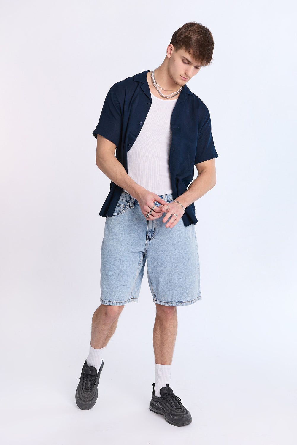 Arsenic Mens Gauze Button-Up Arsenic Mens Gauze Button-Up