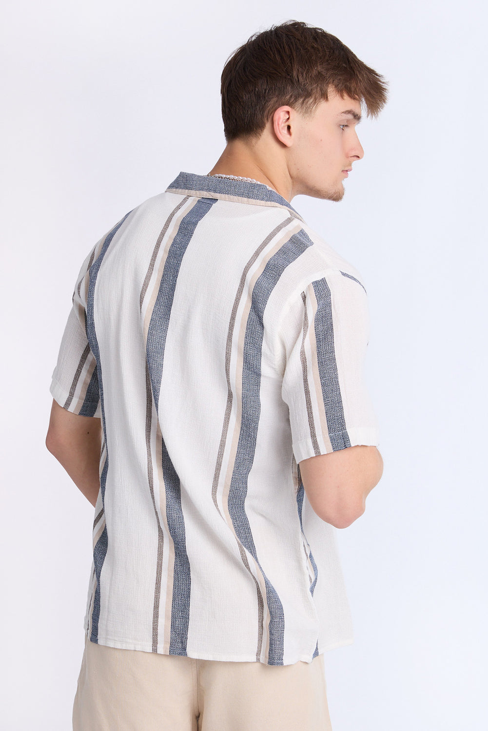 Chemise en gaze rayée Arsenic homme Chemise en gaze rayée Arsenic homme