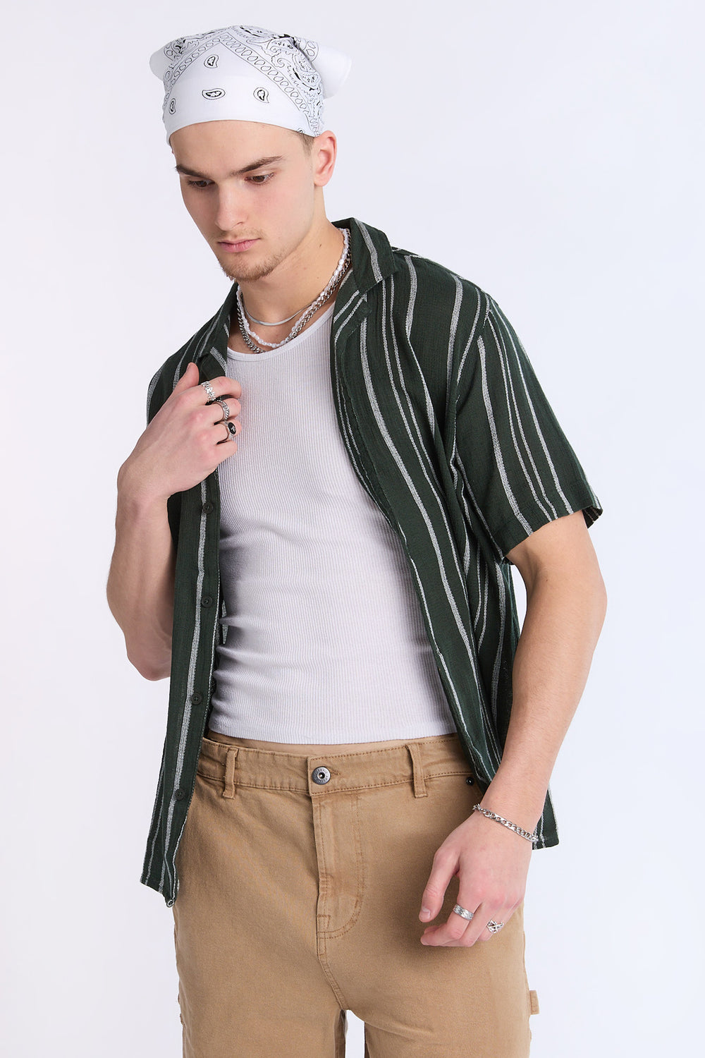 Chemise en gaze à rayures Arsenic homme Chemise en gaze à rayures Arsenic homme