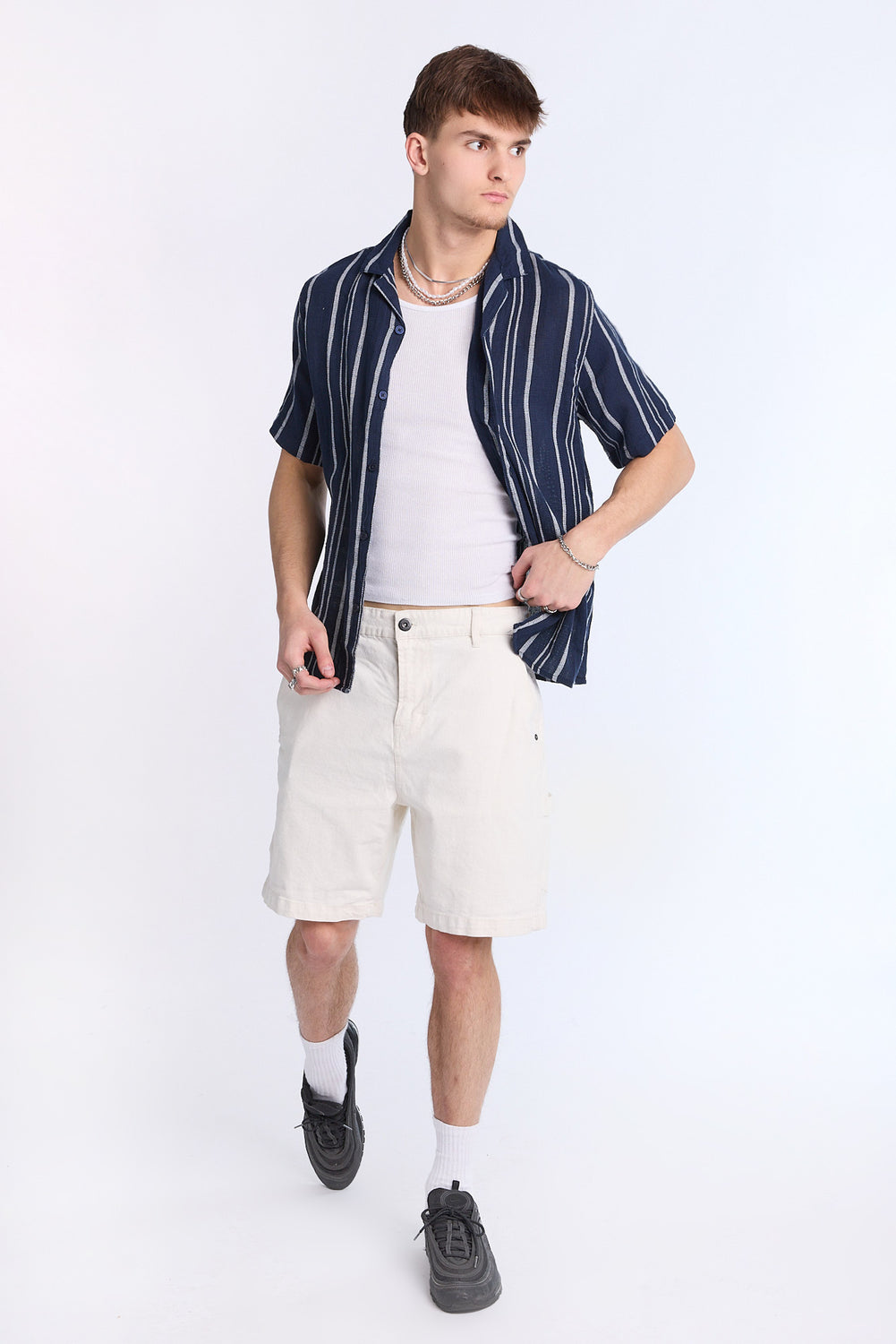 Chemise en gaze à rayures Arsenic homme Chemise en gaze à rayures Arsenic homme