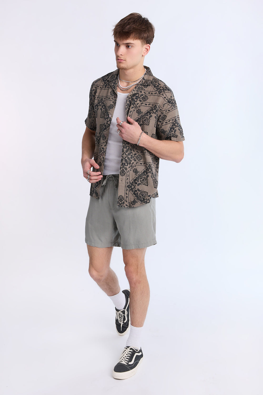 Chemise en gaze à motif bandana Arsenic homme Chemise en gaze à motif bandana Arsenic homme
