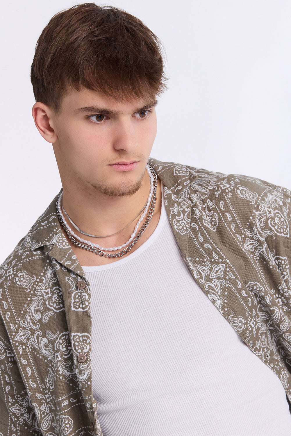 Chemise en gaze à motif bandana Arsenic homme Chemise en gaze à motif bandana Arsenic homme