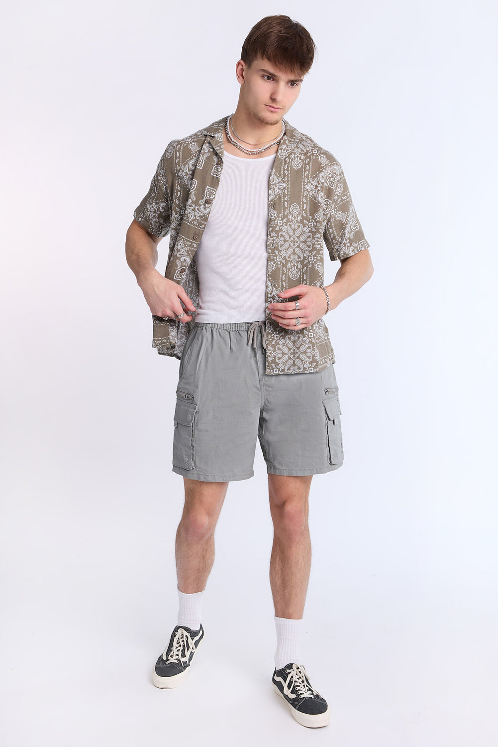 Chemise en gaze à motif bandana Arsenic homme Chemise en gaze à motif bandana Arsenic homme