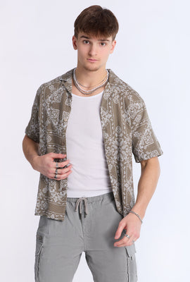 Chemise en gaze à motif bandana Arsenic homme