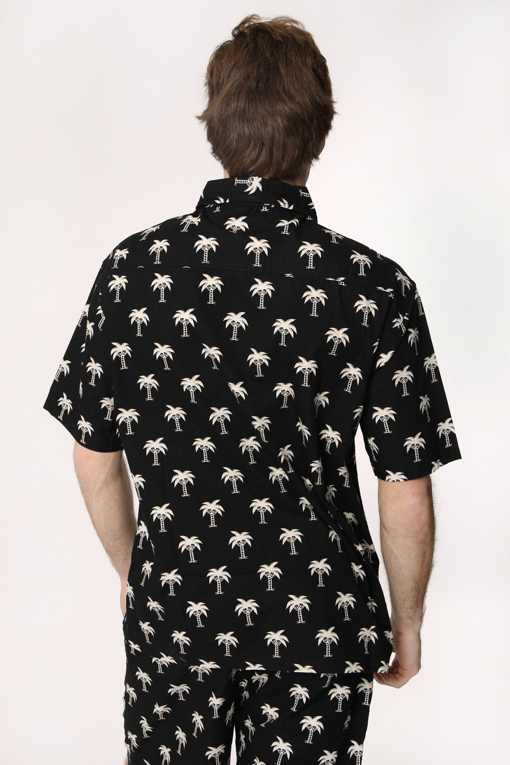 Arsenic Mens Palm Skull Printed Button-Up Arsenic Mens Palm Skull Printed Button-Up