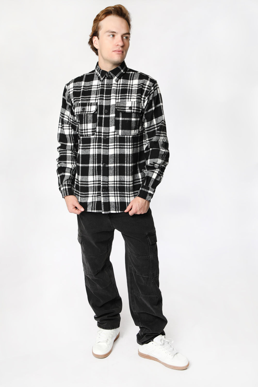 Chemise à Carreaux en Flanelle Amnesia Homme Chemise à Carreaux en Flanelle Amnesia Homme