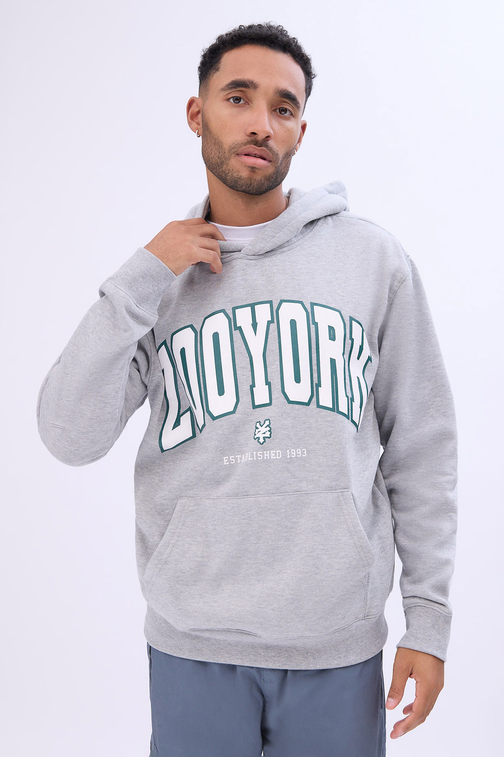 Zoo York Mens Varsity Puff Logo Hoodie Zoo York Mens Varsity Puff Logo Hoodie