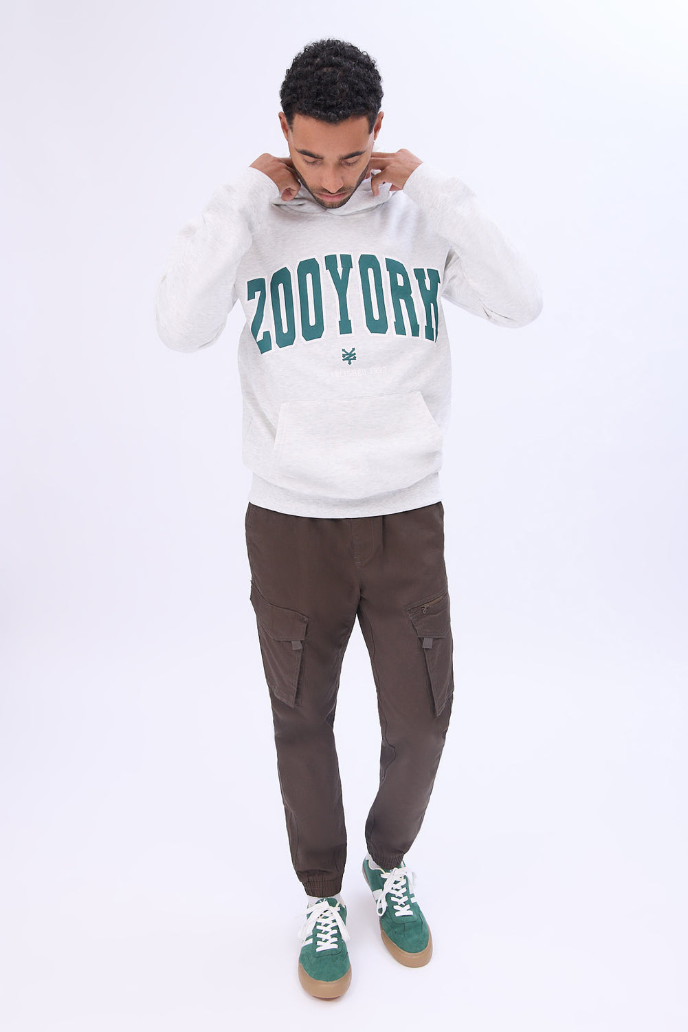 Zoo York Mens Varsity Puff Logo Hoodie Zoo York Mens Varsity Puff Logo Hoodie