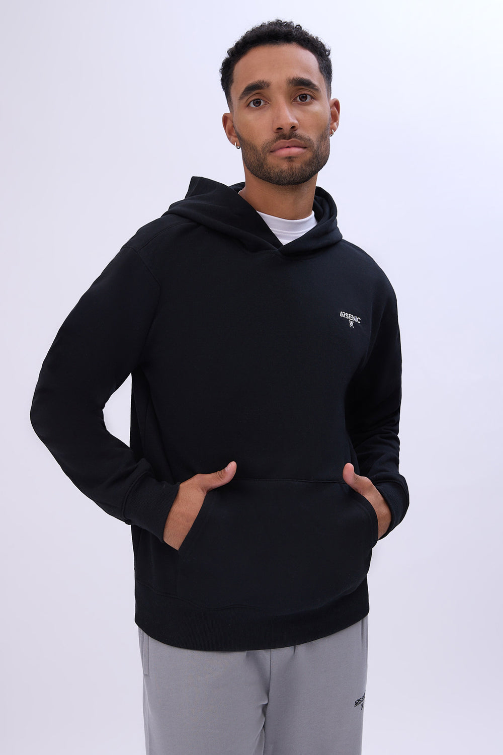 Arsenic Mens Embroidered Logo Hoodie Arsenic Mens Embroidered Logo Hoodie