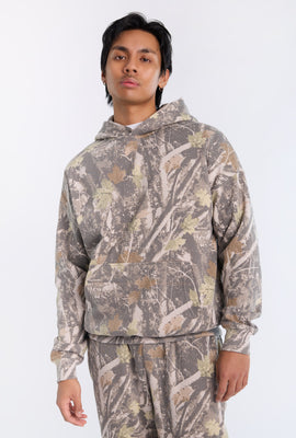 Haut à capuchon motif camouflage d'arbres Arsenic homme