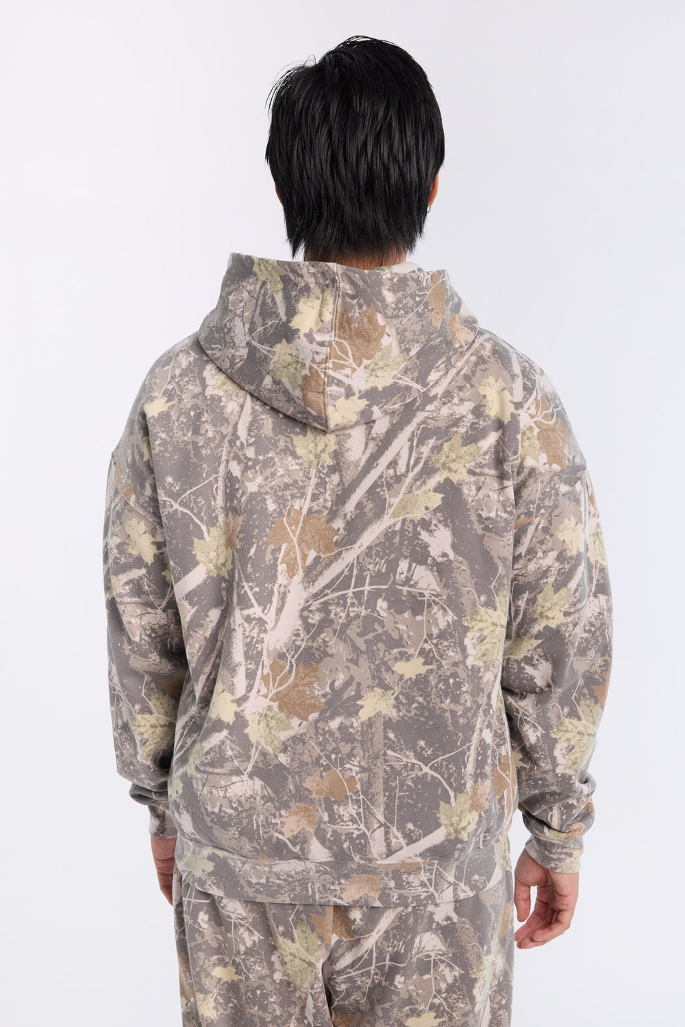 Haut à capuchon motif camouflage d'arbres Arsenic homme Haut à capuchon motif camouflage d'arbres Arsenic homme