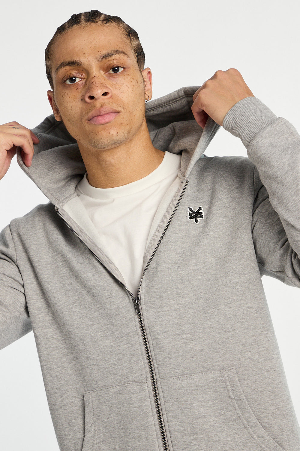 Zoo York Mens Solid Zip-Up Hoodie Zoo York Mens Solid Zip-Up Hoodie