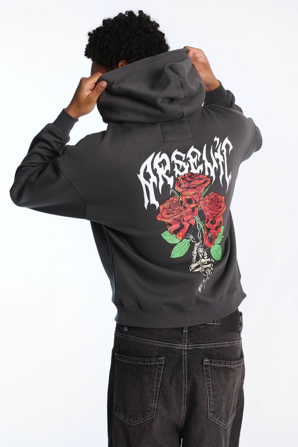 Arsenic Skull Rose Bouquet Hoodie Arsenic Skull Rose Bouquet Hoodie