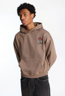 Haut à capuchon imprimé bouquet de roses