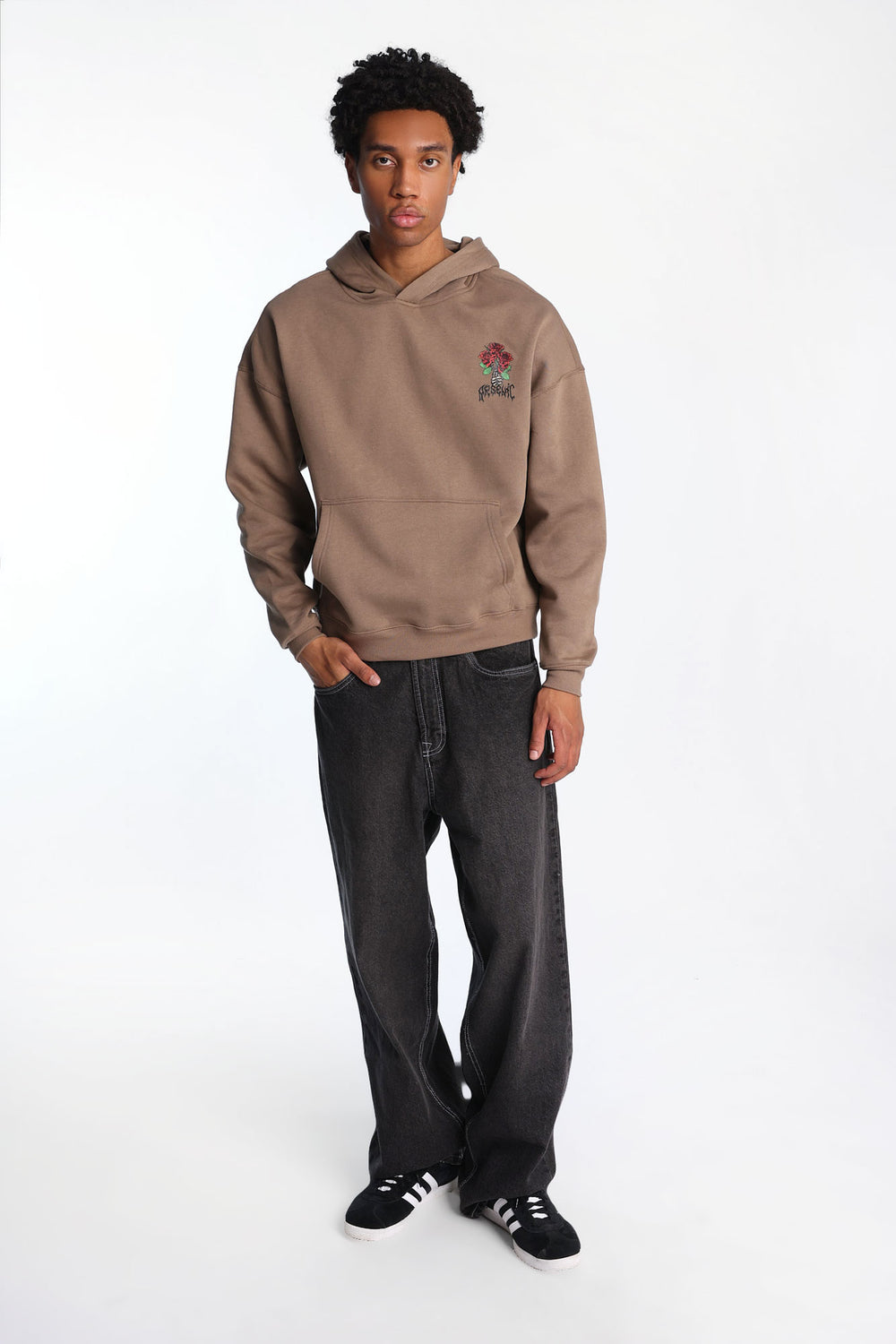 Haut à capuchon imprimé bouquet de roses Haut à capuchon imprimé bouquet de roses