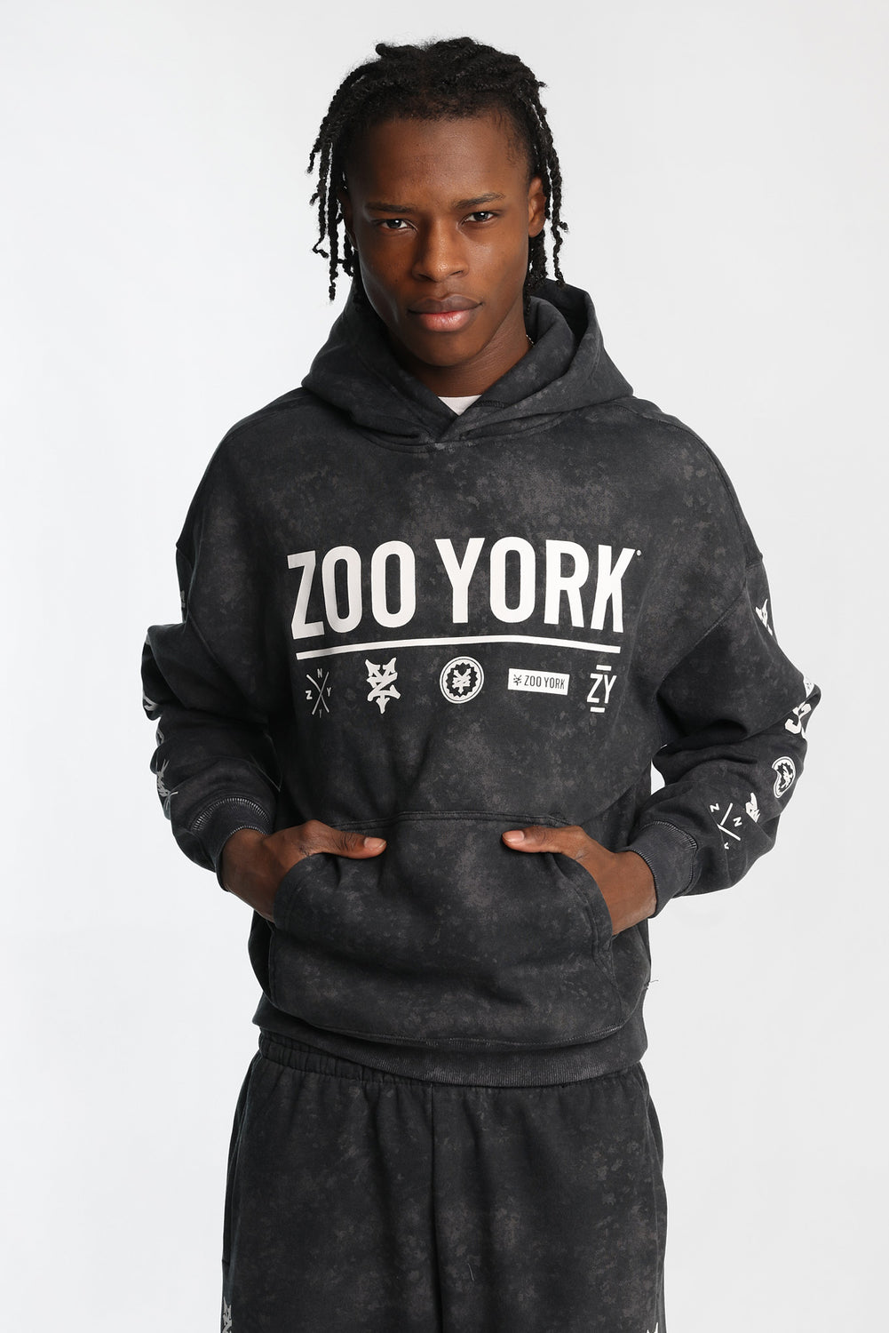 Zoo York Allover Washed Printed Hoodie Zoo York Allover Washed Printed Hoodie