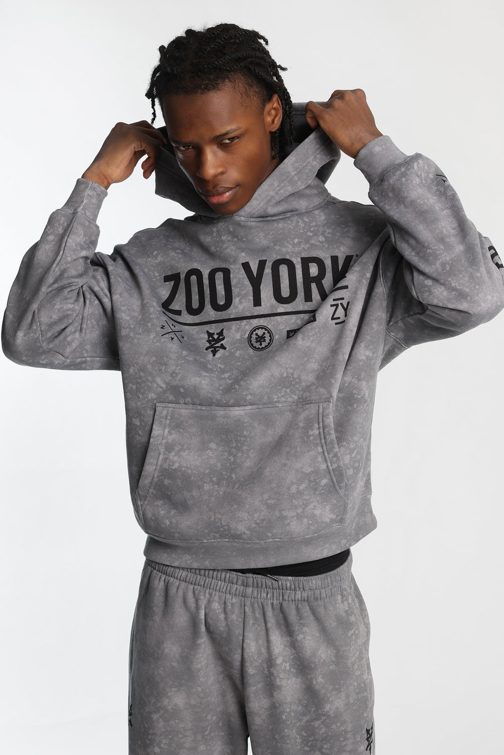 Zoo York Allover Washed Printed Hoodie Zoo York Allover Washed Printed Hoodie