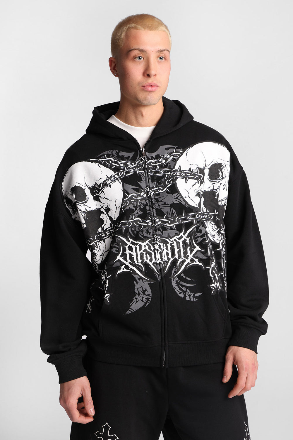 Arsenic Skulls & Chains Zip-Up Hoodie Arsenic Skulls & Chains Zip-Up Hoodie