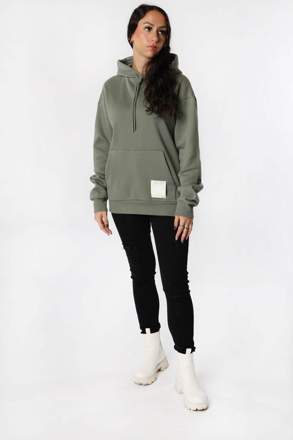 Zoo York Unisex Woven Patch Hoodie Zoo York Unisex Woven Patch Hoodie