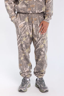 Jogger en molleton motif camouflage d'arbres Arsenic homme